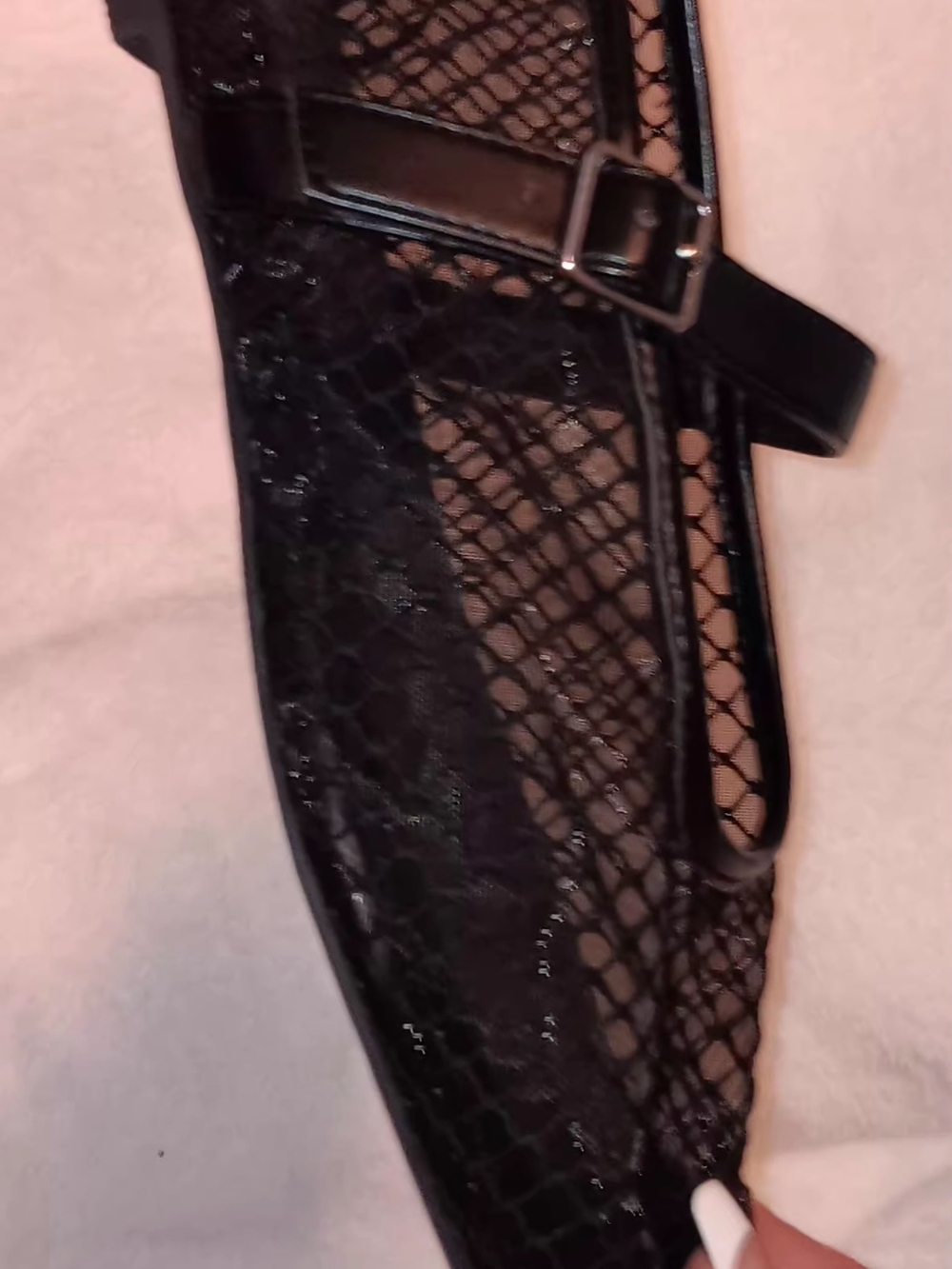 Black Ophelia Roe "Margot" Mesh Flats - Picture 5 of 5